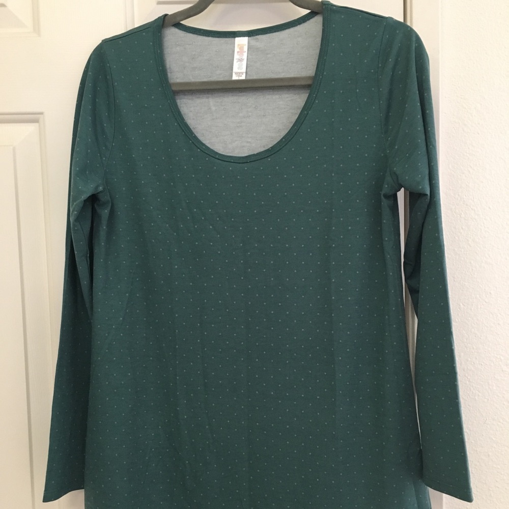 Lularoe Green Microdot Lynnae